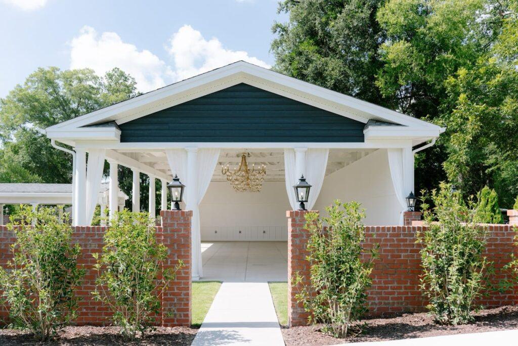 Outdoor Covered Area Seating and Entrance